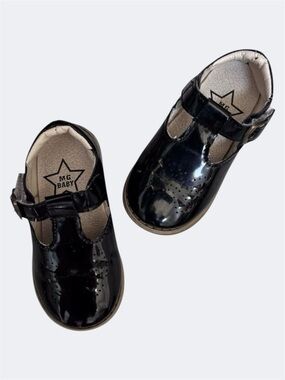 MG Baby Black T-Strap Patent Leather Mary Jane Shoes 5